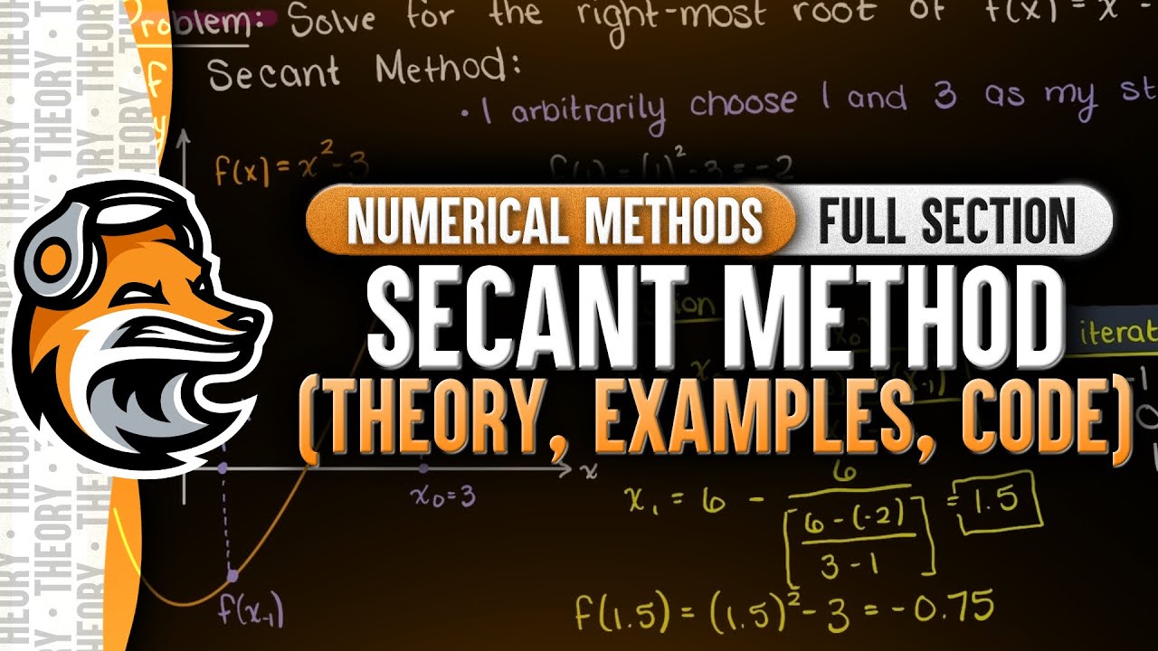 Secant Method (Theory, Examples & Code) | Numerical Methods