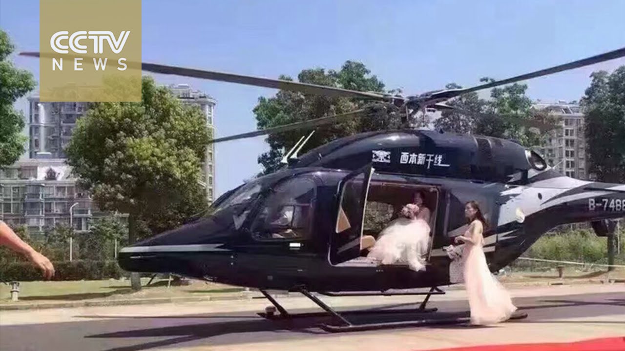 Helicopter wedding leads to traffic jam