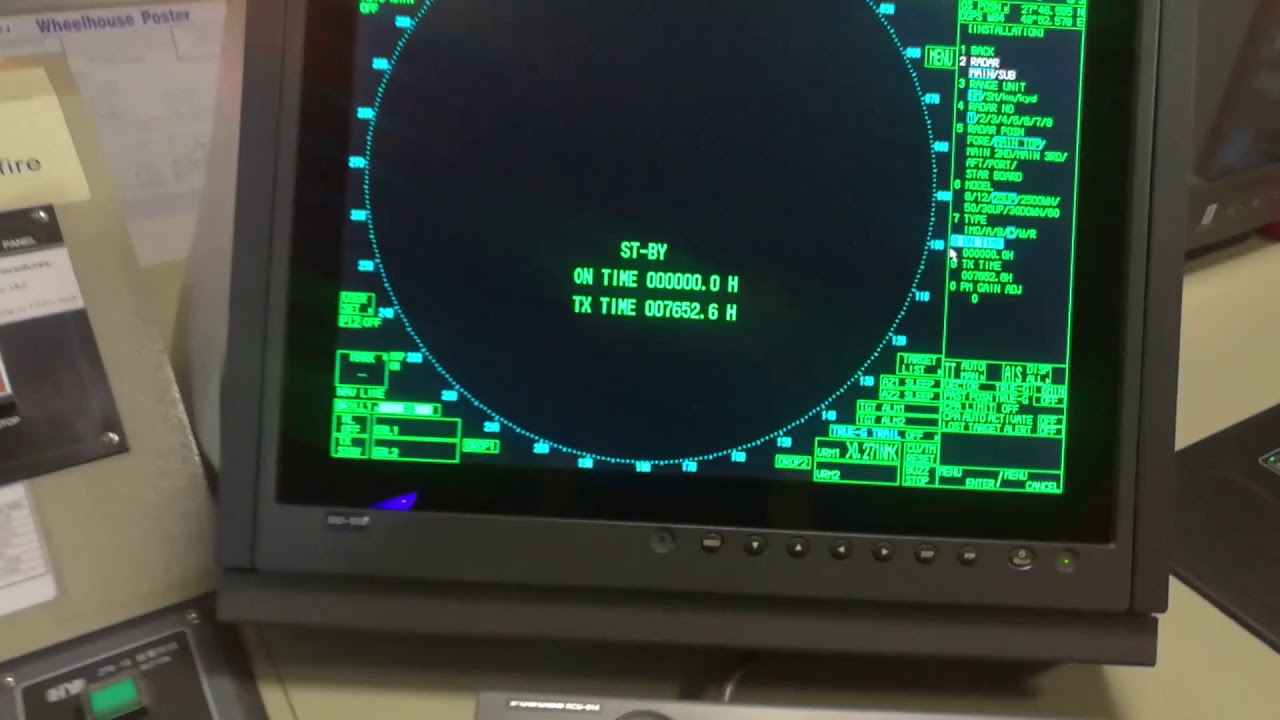 Radar TX time and On Time  Reset Furuno FAR-2107