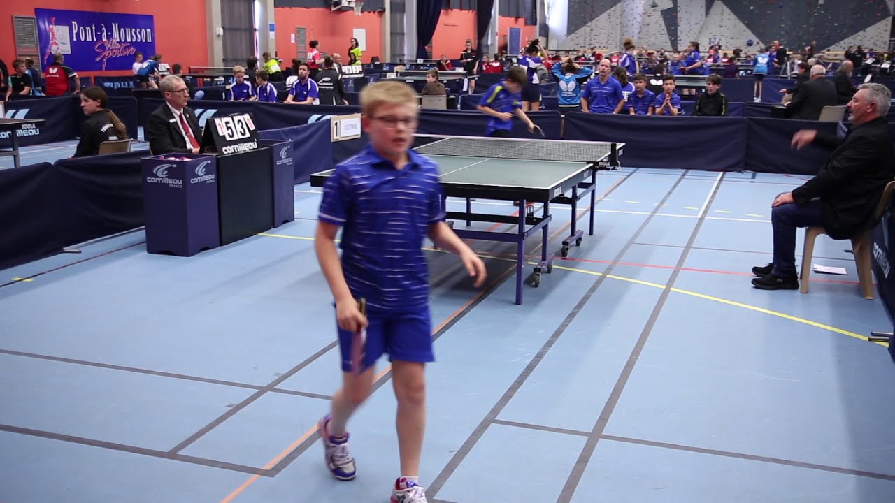 Felix Lebrun - Roman Baraban en 2018 Tennis de table. Future bronze medal Olympic games Paris 2024