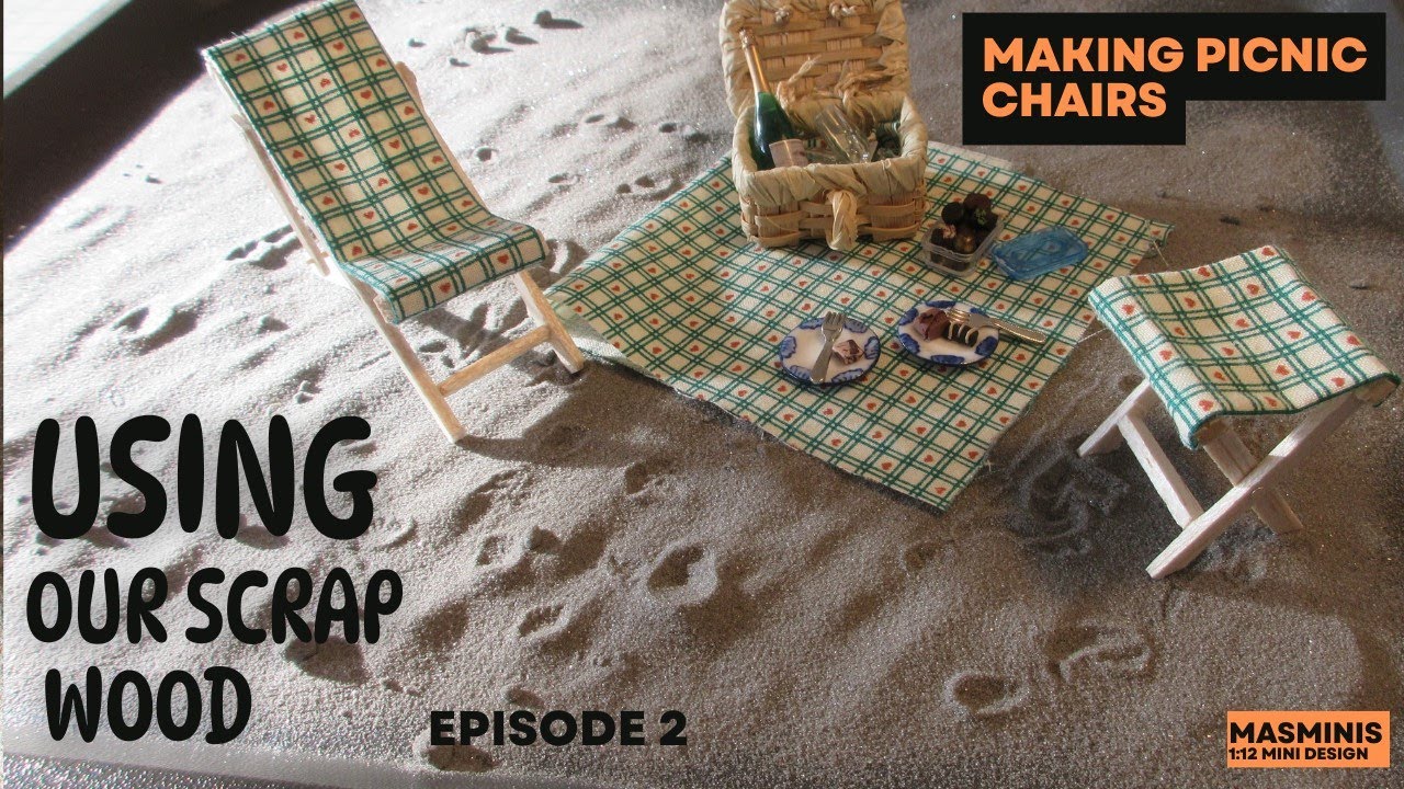 Using our scrap wood - miniature foldable chairs