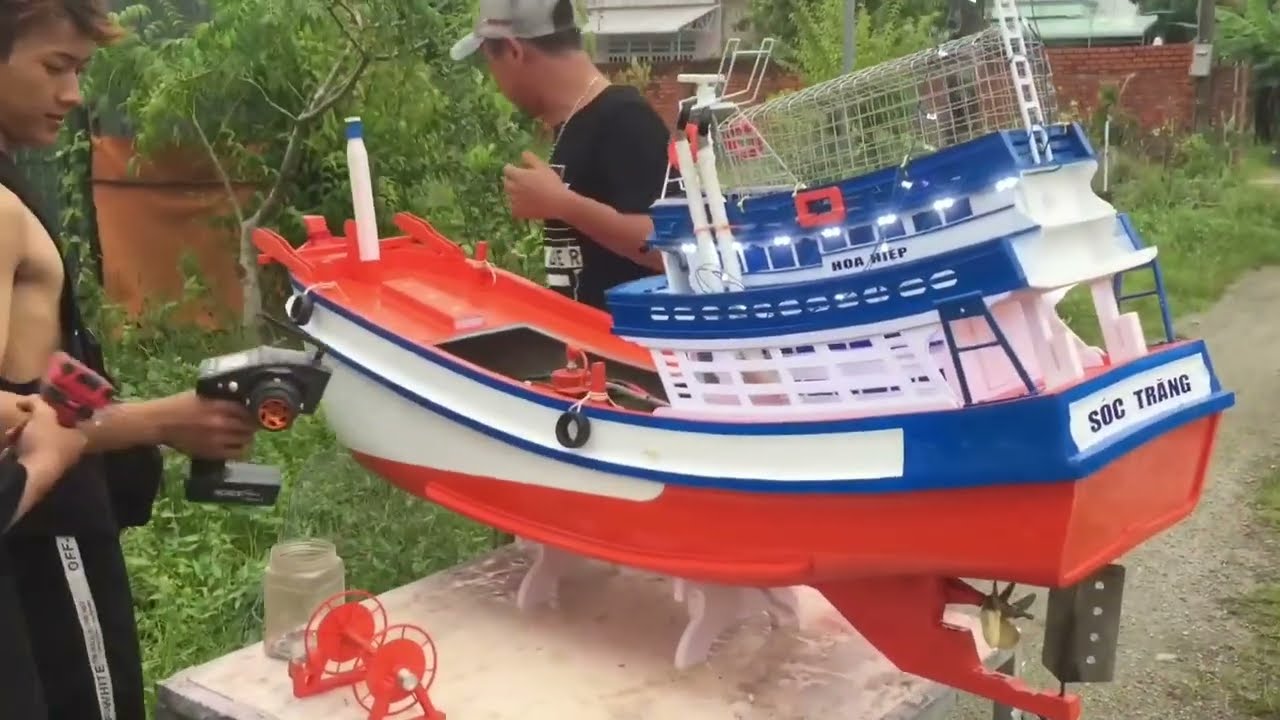 tàu cá của đại gia Sóc Trăng , đoàn ghe HÒA HIỆP /// tàu mô hình Đại phát 68