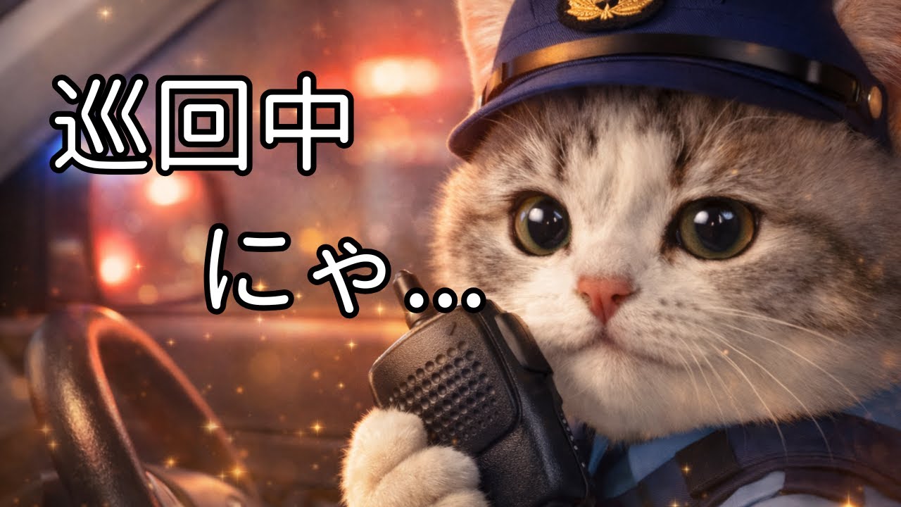 【公僕ねこのおこめ】初めての交番勤務で緊張するにゃ...