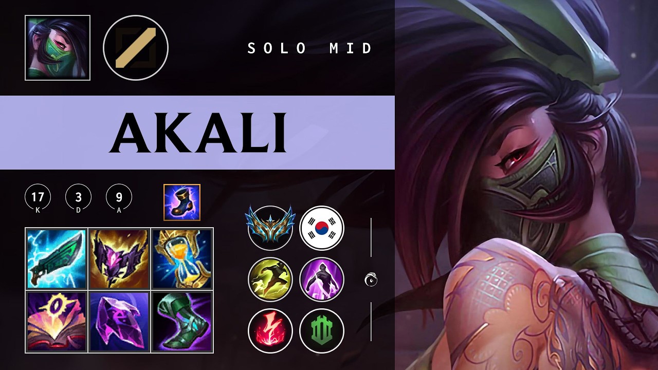 Akali Mid vs Azir - KR Challenger Patch 26.06