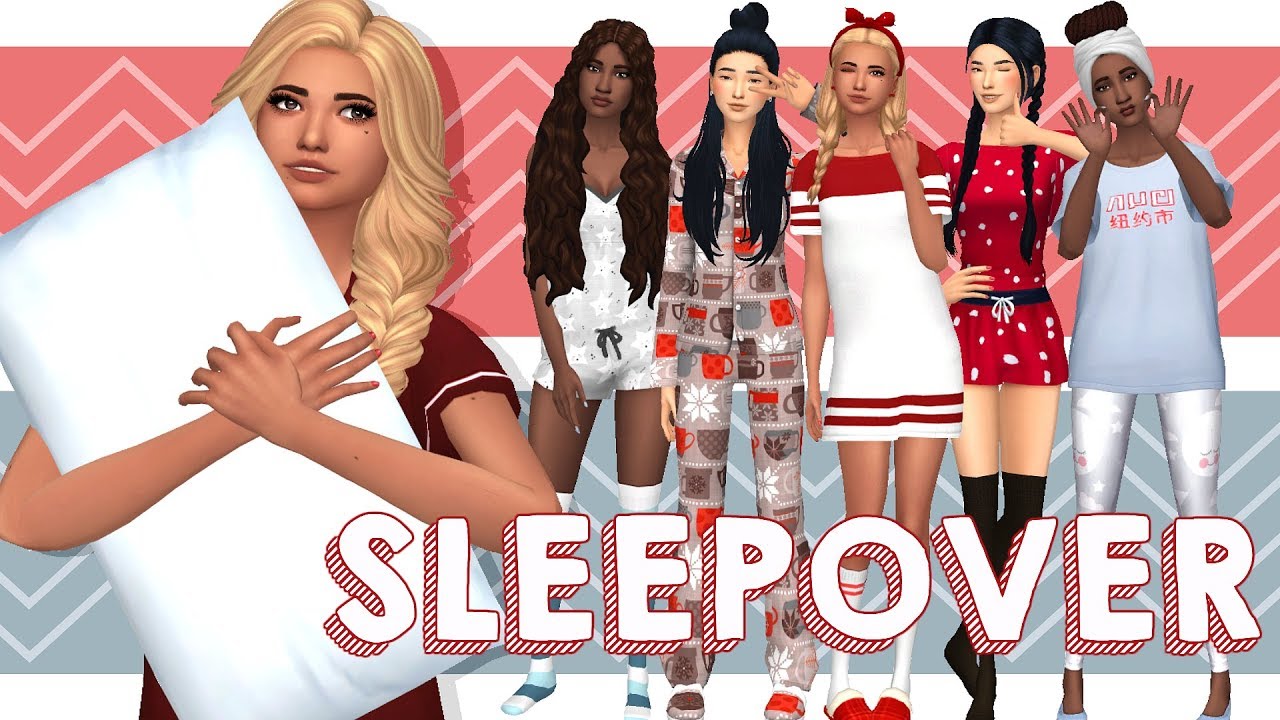 SLEEPOVER LOOKBOOK | Sims 4 Create A Sim (FULL CC LIST)