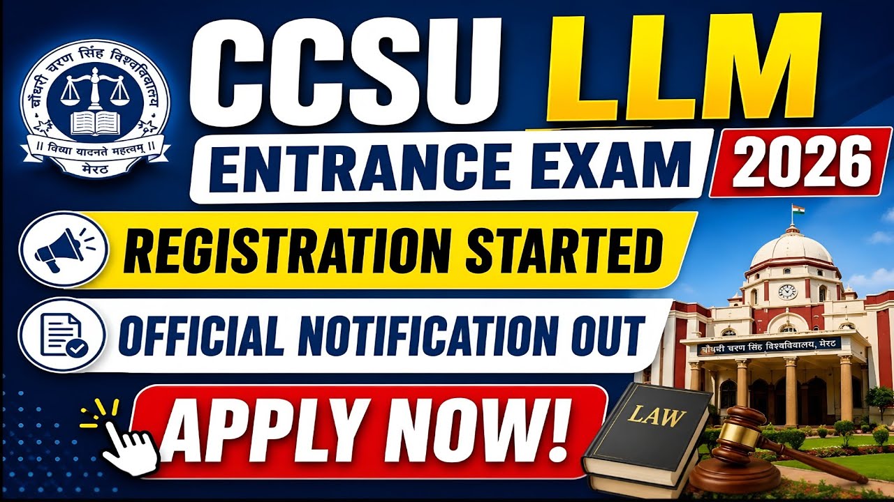 CCSU LLM Entrance 2026 Registration Portal Open | Syllabus | Fees | #ccsu_llm_entrance_exam_2026