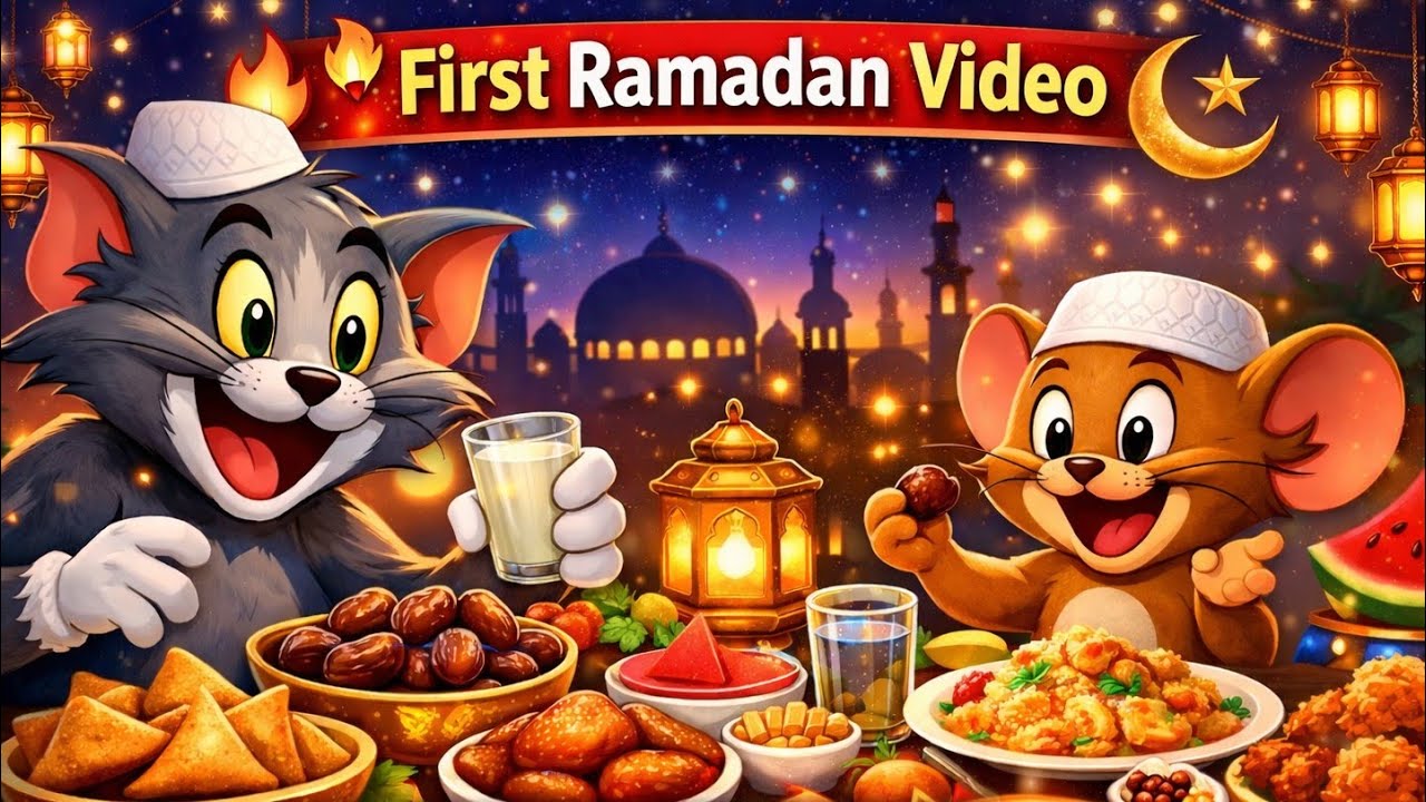 Tom & Jerry Ramadan Special 🌙 | First Ramadan Video | Funny Iftar Cartoon 2026 #jerlytuns