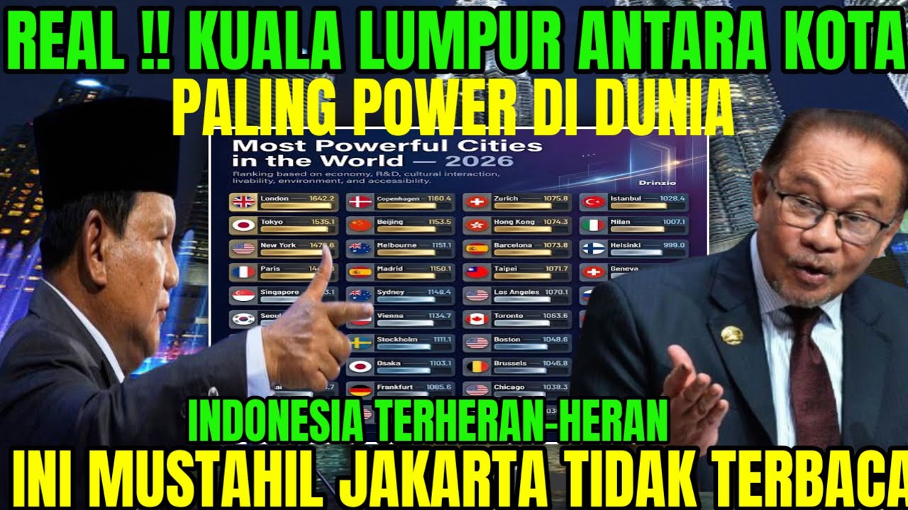 PRABOWO KECEWA ‼️INI MUSTAHIL JAKARTA TIDAK TERBACA❗KUALA LUMPUR ANTARA KOTA PALING POWER DI DUNIA