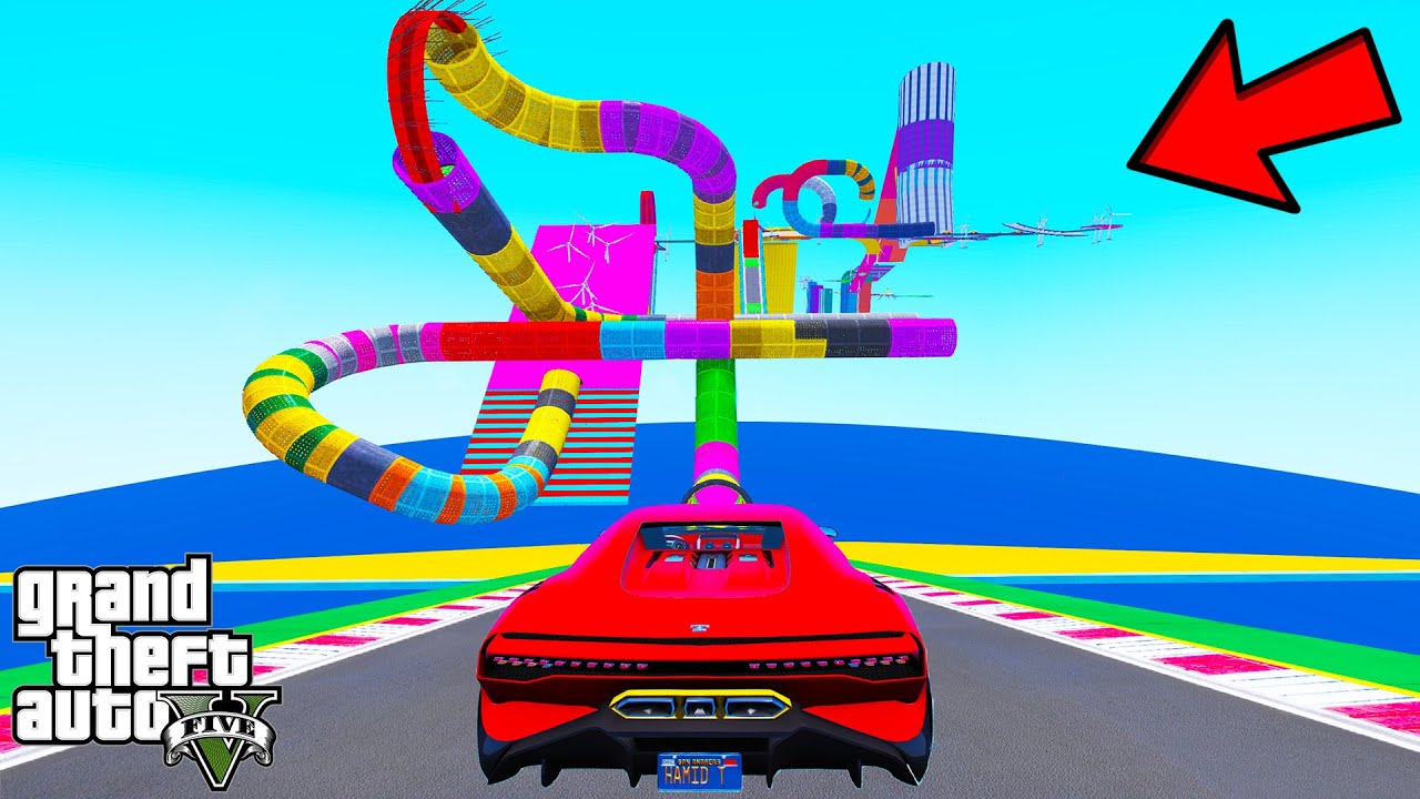 FRANKLIN TRIED MULTIPLE SIDEWAYS TUBE PARKOUR RAMP CHALLENGE GTA 5 | SHINCHAN and CHOP