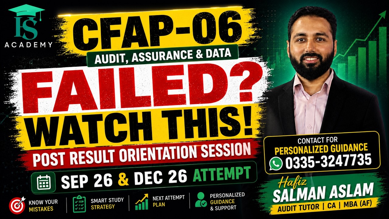 CFAP-06 Failed? 😔 What to Do Next | Post Result Orientation Session | Sep 2026 & Dec 2026 Attempt