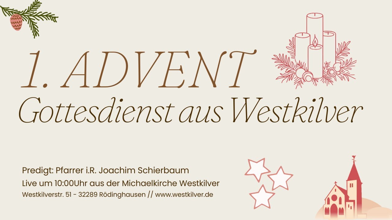 Evangelischer Gottesdienst aus Westkilver am 30.11.2025