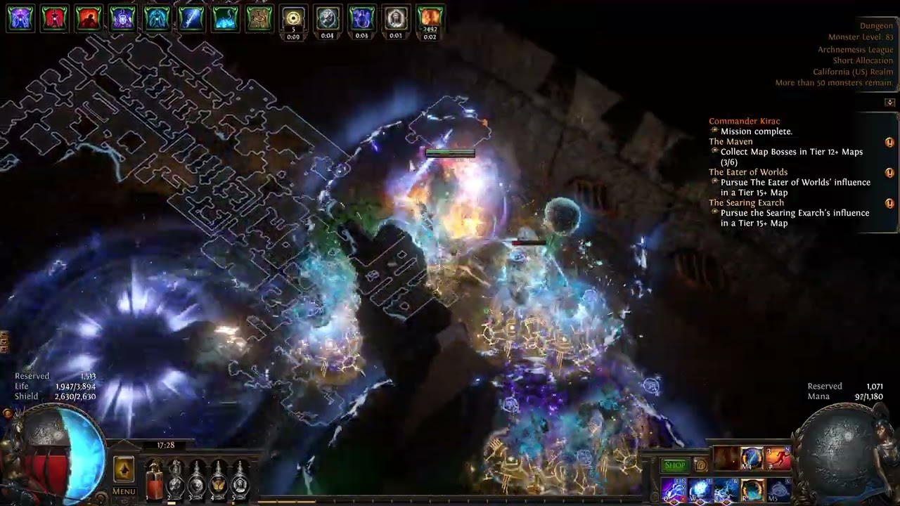 Energy Blade Lightning Tendrils 3.17 T16 Archnemesis 4 Mod Monster