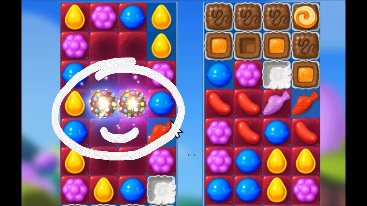 Candy Crush Friends - 2 color bombs in one go