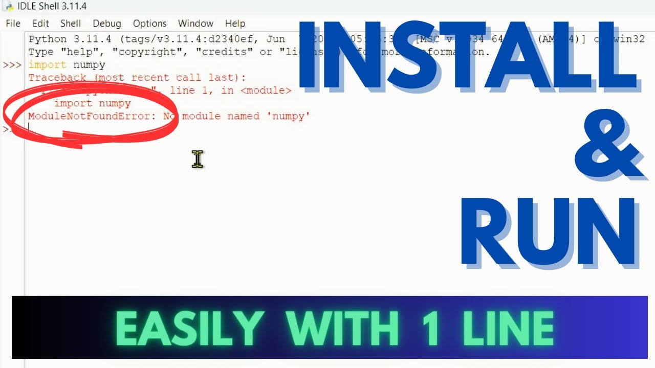 Как установить пакеты в Python IDLE (за 1 минуту)