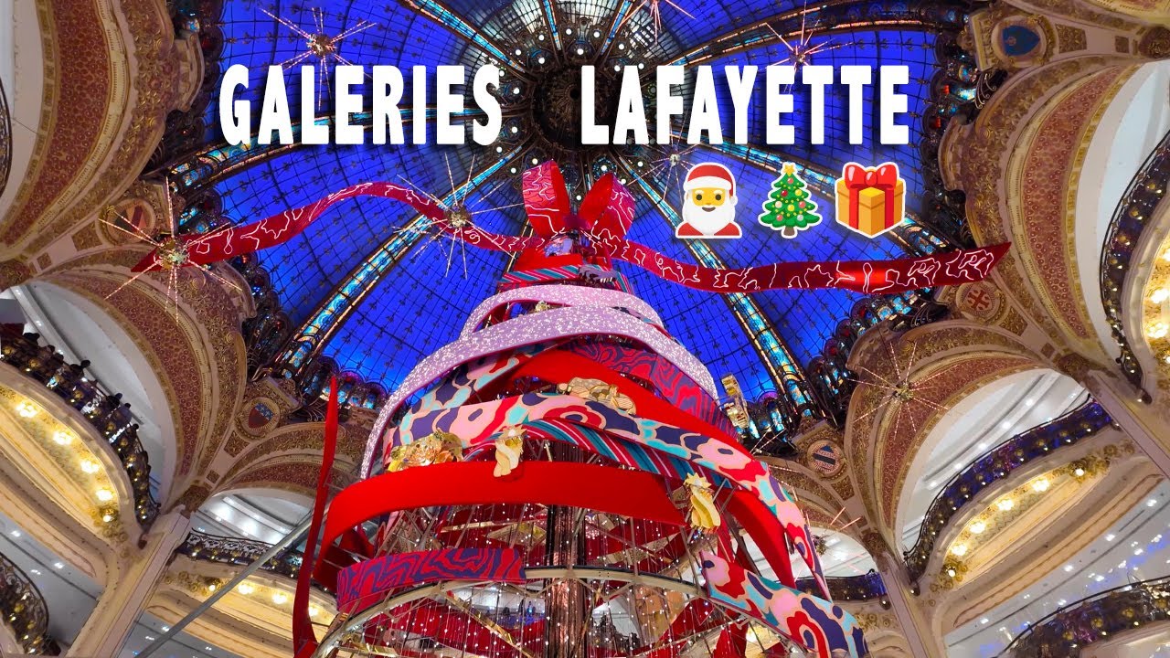 New Year and Christmas walk in Paris Galeries Lafayette and Printemps Haussmann 🎄🇫🇷