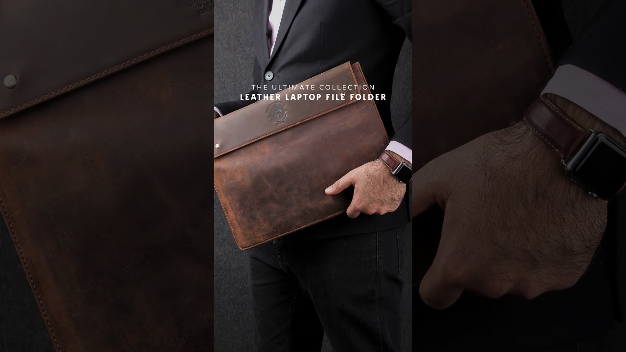 Leather File Folder Portfolio Organizer: Elegant Office Confrence Folder