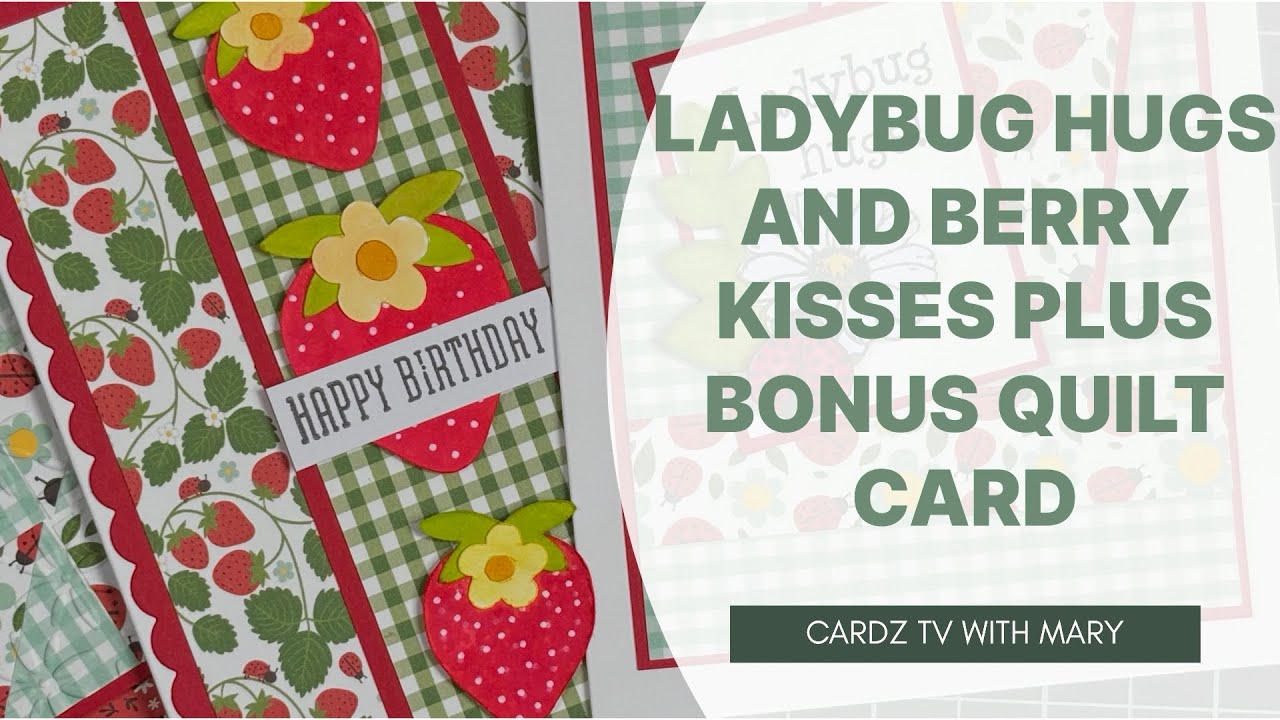 LADYBUG HUGS AND BERRY KISSES PLUS BONUS QUILT CARD