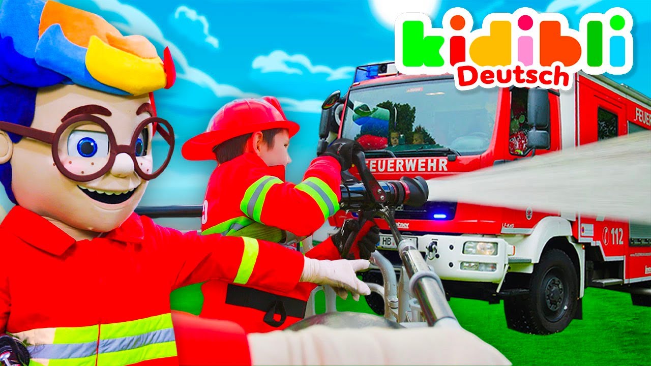Kompilation : Die Kinder spielen mit Feuerwehrautos | Die Kinder spielen! ⛑ Kidibli