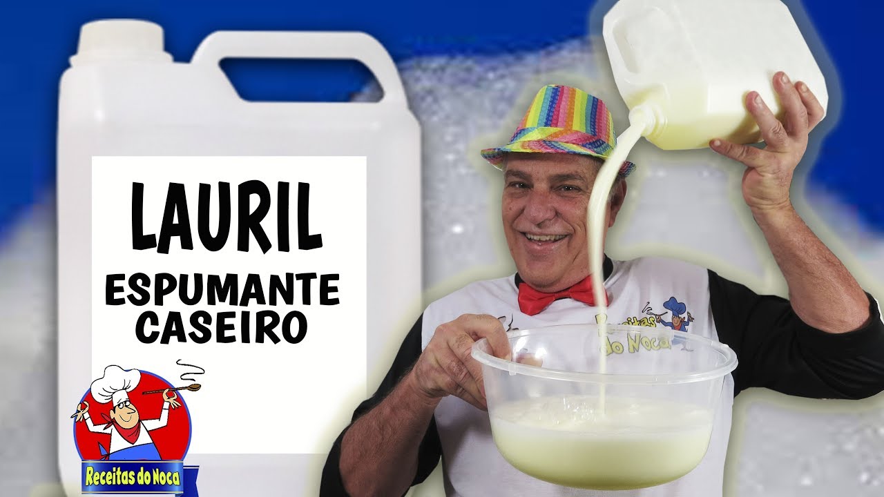 LAURIL ESPUMANTE CASEIRO - EFICAZ  E BARATO PARA RECEITAS DE SABÃO/DETERGENTE/LIMPEZA