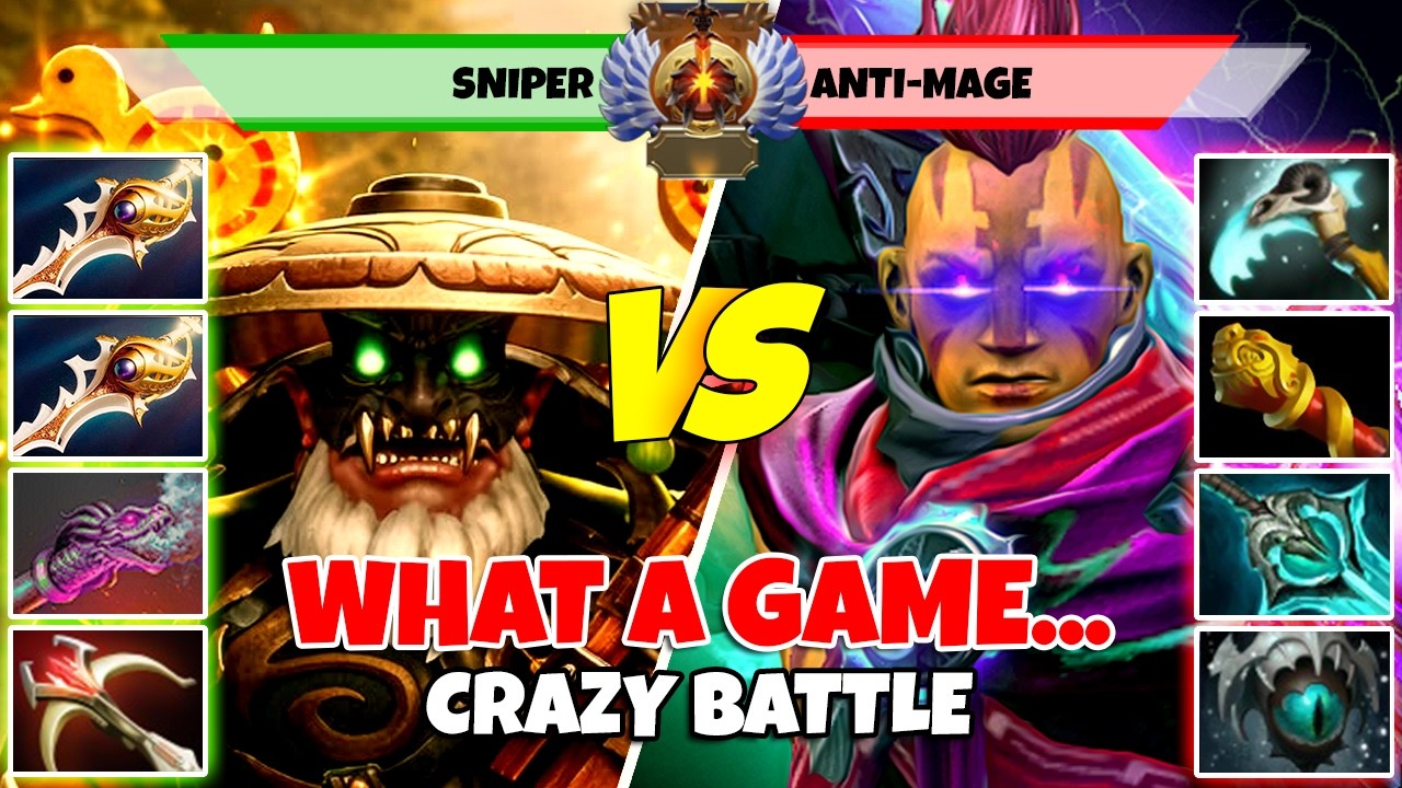 SNIPER (Mid) vs ANTI-MAGE (Carry) - Epic Battle Of Immortal Rank Dota 2 Players - Z Dota 2