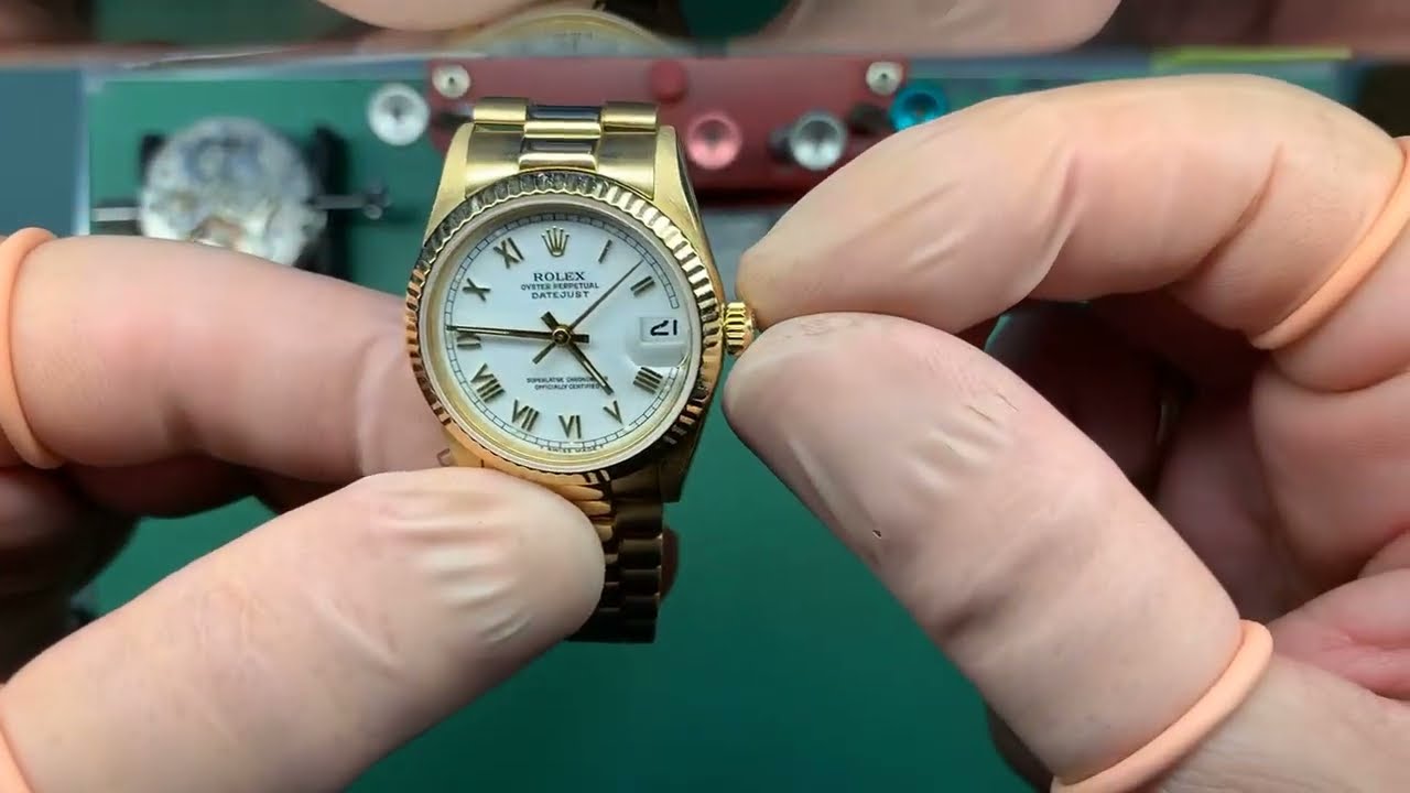 ROLEX DATEJUST 18k Gold Service - στεγανοποίηση - γυάλισμα