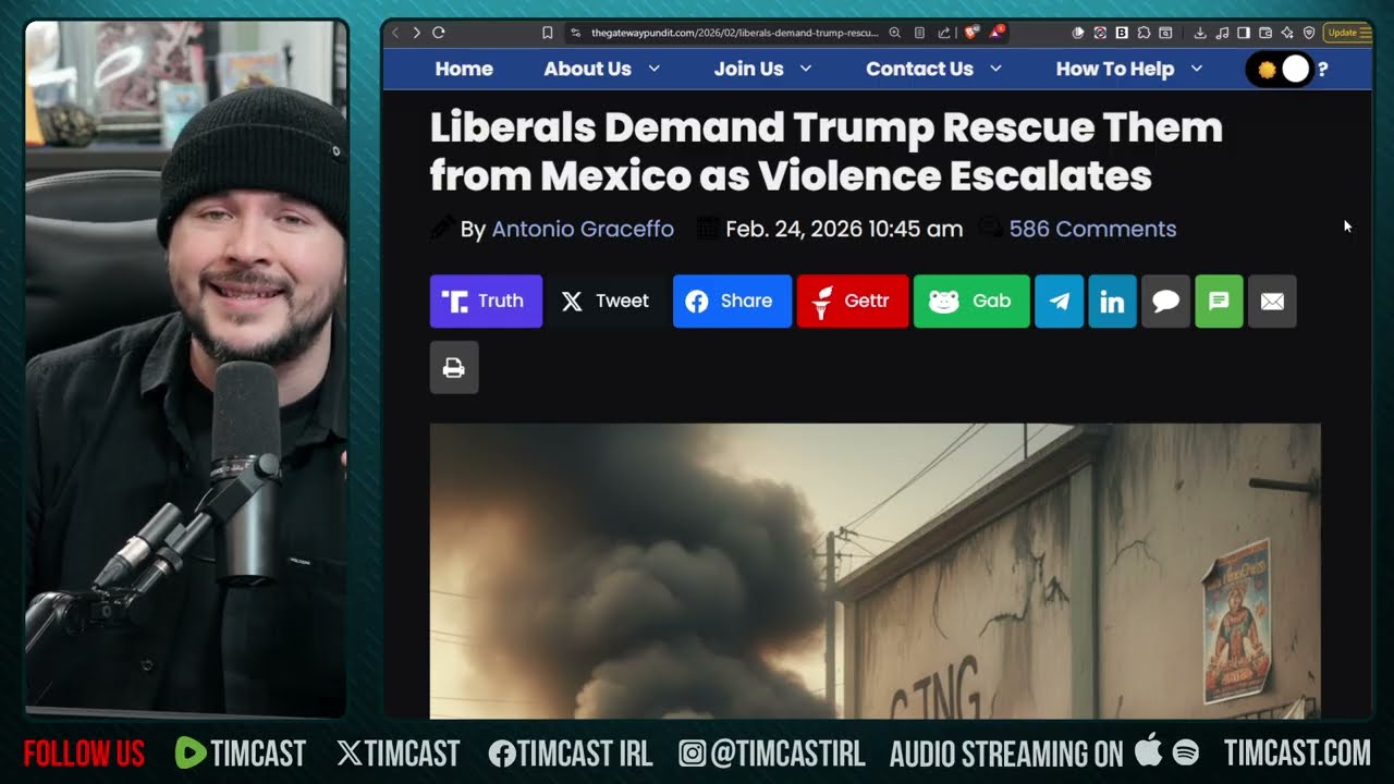 Liberals TRAPPED In Mexico Beg Trump To Get Them Out Amid Cartel Violence | Tim Pool