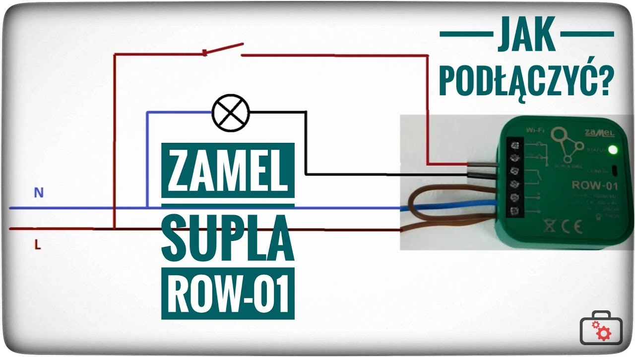 Jak podłączyć łącznik pojedynczy  do lampy- ROW-01?