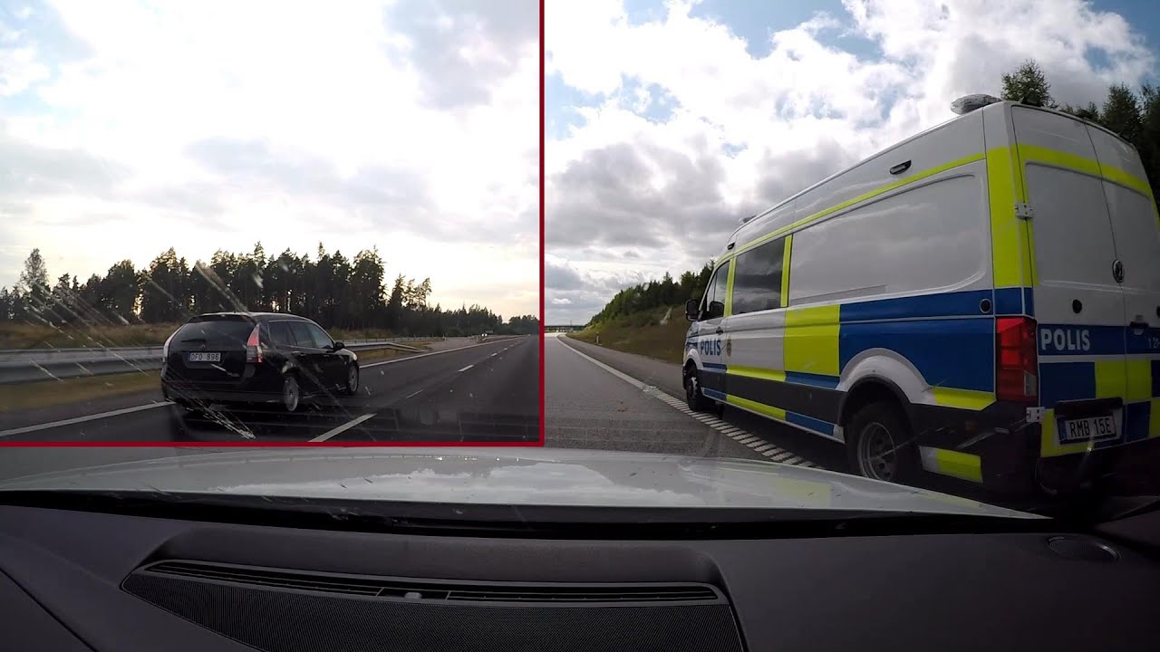 Spontanrejs AUDI S5 V8 vs SAAB 9-3 2.0t + märklig polis på E4