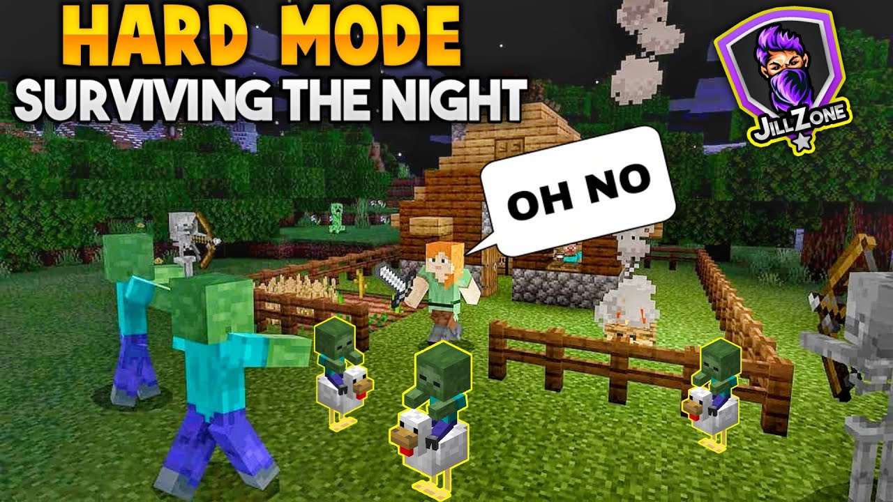 Minecraft 😱😨 SURVIVING NIGHT ரொம்ப மோசம் || JILL ZONE 2.0