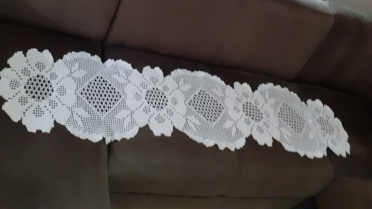 Caminho de mesa Flores parte 2 #crochefile