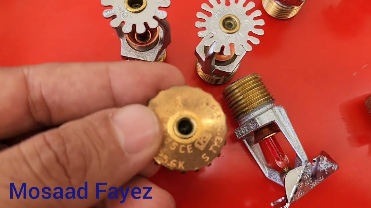 انواع مرشات الحريق لنظام الإطفاء بالماء  fire sprinkler types