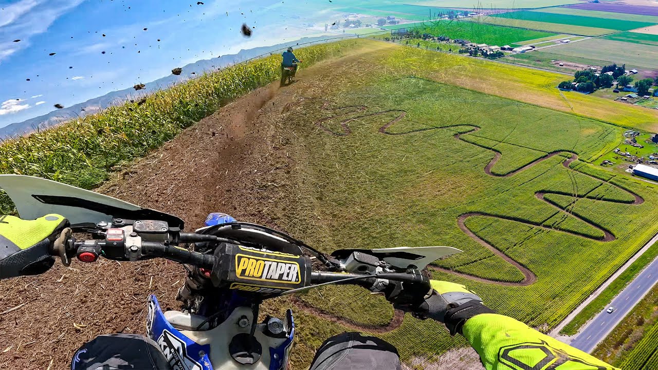 Off-Road Race Through a Giant Corn Maze!! - Cache Valley MX