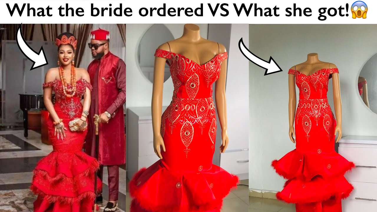 Making an IGBO TRADITIONAL WEDDING OUTFIT! *SHOCKING RECREATION!*😱 What she ordered VS What she got