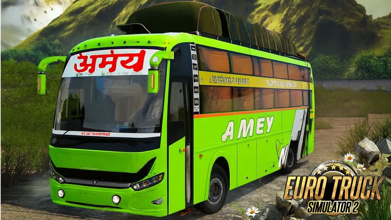 WOW! Fun Mountain Ride in ETS2 with Amey Travels Bus! 🤩 | Chill Driving on Mountain Road
