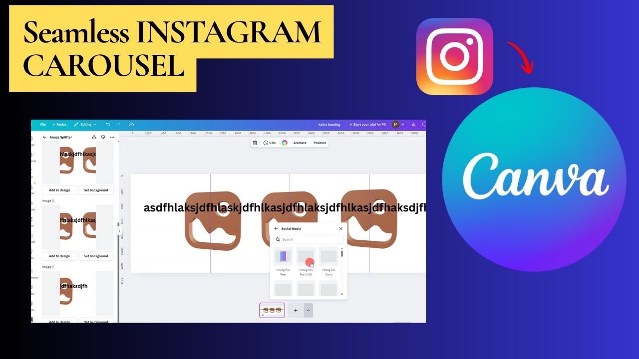 How to Create a Seamless INSTAGRAM CAROUSEL with Canva | Simple Step-by-Step Tutorial