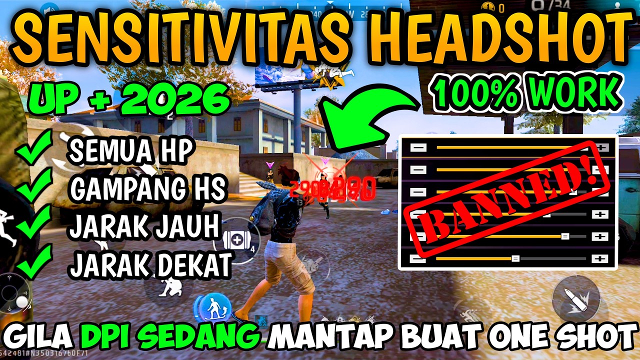 PENGATURAN SENSITIVITAS FF AUTO HEADSHOT 2026 ⚙️🔓CARA SETTING SENSITIVITAS FF AUTO HEADSHOT 2026