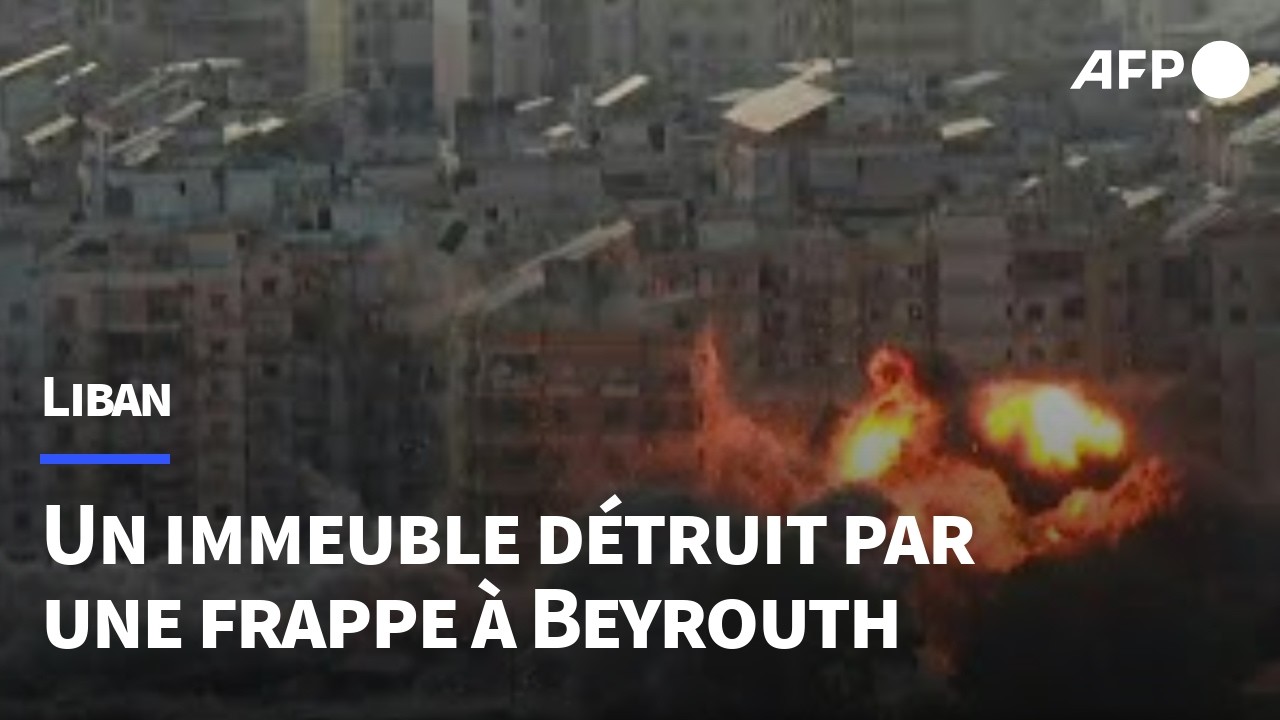 Liban: une frappe réduit un immeuble en ruines dans la banlieue sud de Beyrouth | AFP Images