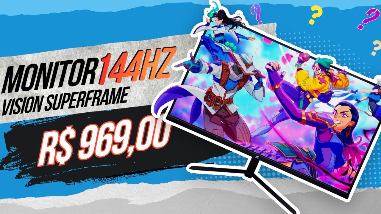 Monitor GAMER BARATO custo BENEFICIO - Vale a Pena? Monitor Superframe Vision 24 144HZ