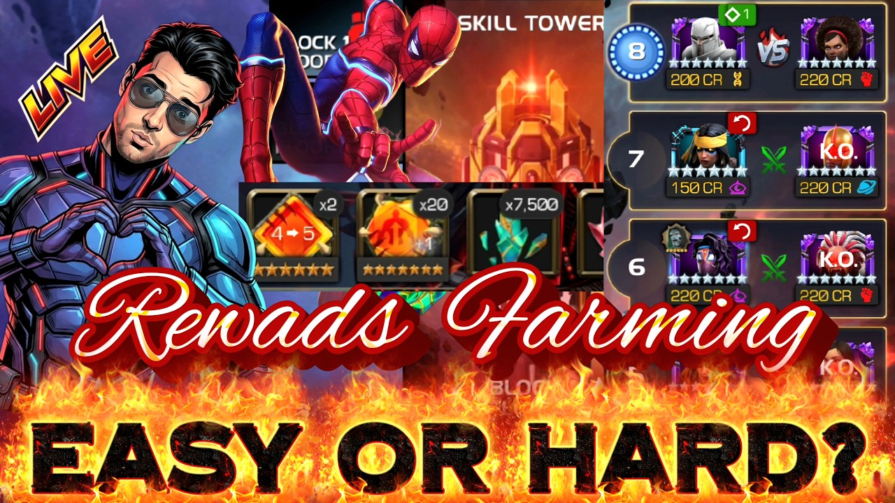 MCOC НОВЫЙ РЕЖИМ БАШНИ В ПРЯМОМ ЭФИРЕ! ДЕНЬ 5 🔴 Сага: Демонстрация, фарм наград и геймплей!