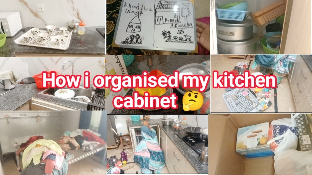 How i organised my kitchen cabinet/Bary He Arsy Say Bht he  Bachan Thi Ma🤦‍♀️@Zahrawasifvlogs 