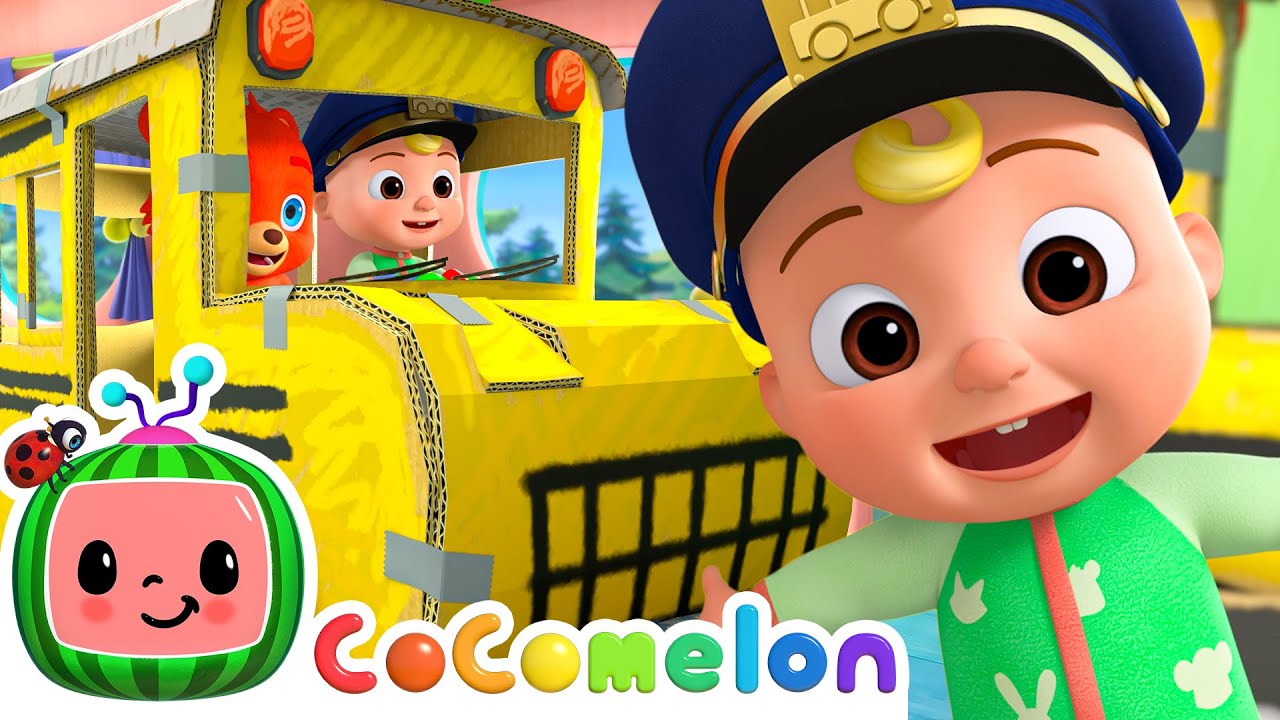 Wheels on the Bus (Official Video) 🚌CoComelon JJ's Animal Time Kids Songs | Animal Songs for Babies