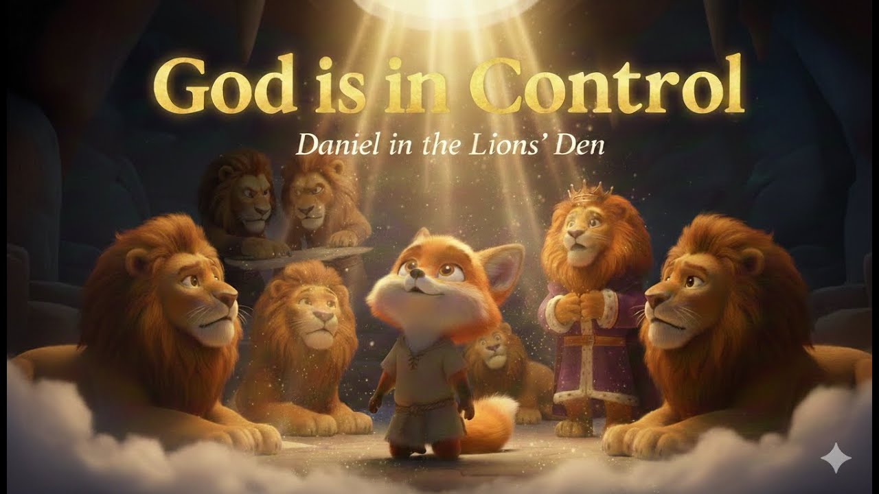 Daniel and the Lions’ Den | God Is in Control 🦁 | Daniel in the Lions’ Den – Animated Worship Song