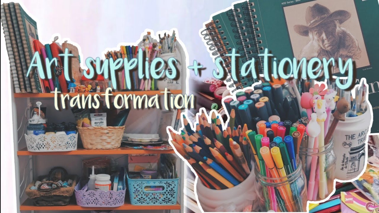 Art supplies + stationery organization makeover ✨☘️🌸