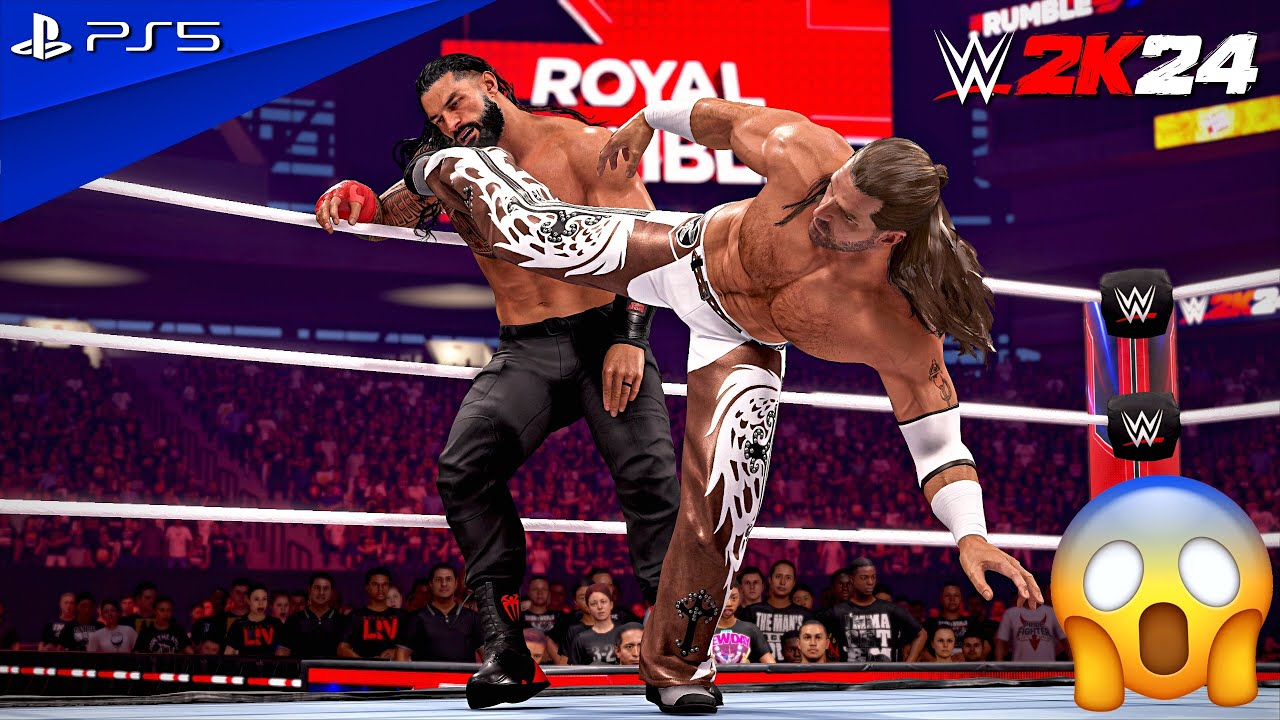 WWE 2K24 - Legendary Royal Rumble Match (New Ramp Camera) | PS5™ [4K60]