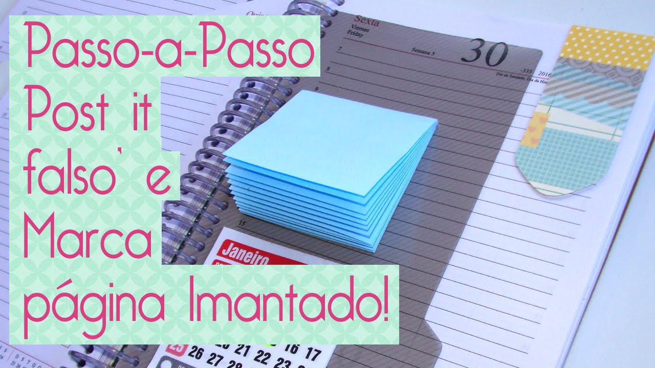 Como fazer Post it caseiro- Scrapbook by Tamy