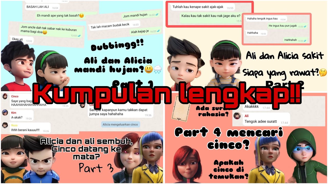 Kumpulan lengkap kisah Ejen Ali sakit dan mencari cinco // Ejen Ali dubbing