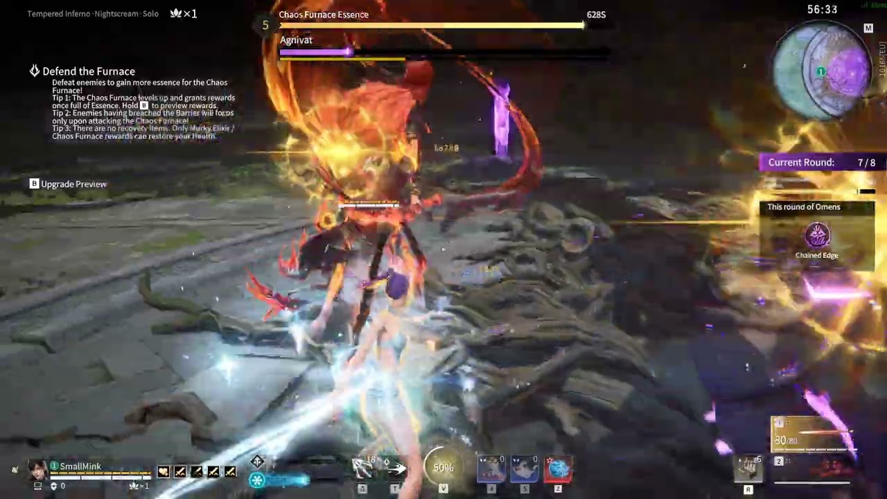 Naraka Bladepoint - Tempered Inferno - Nightscream - Solo - Justina Gu 