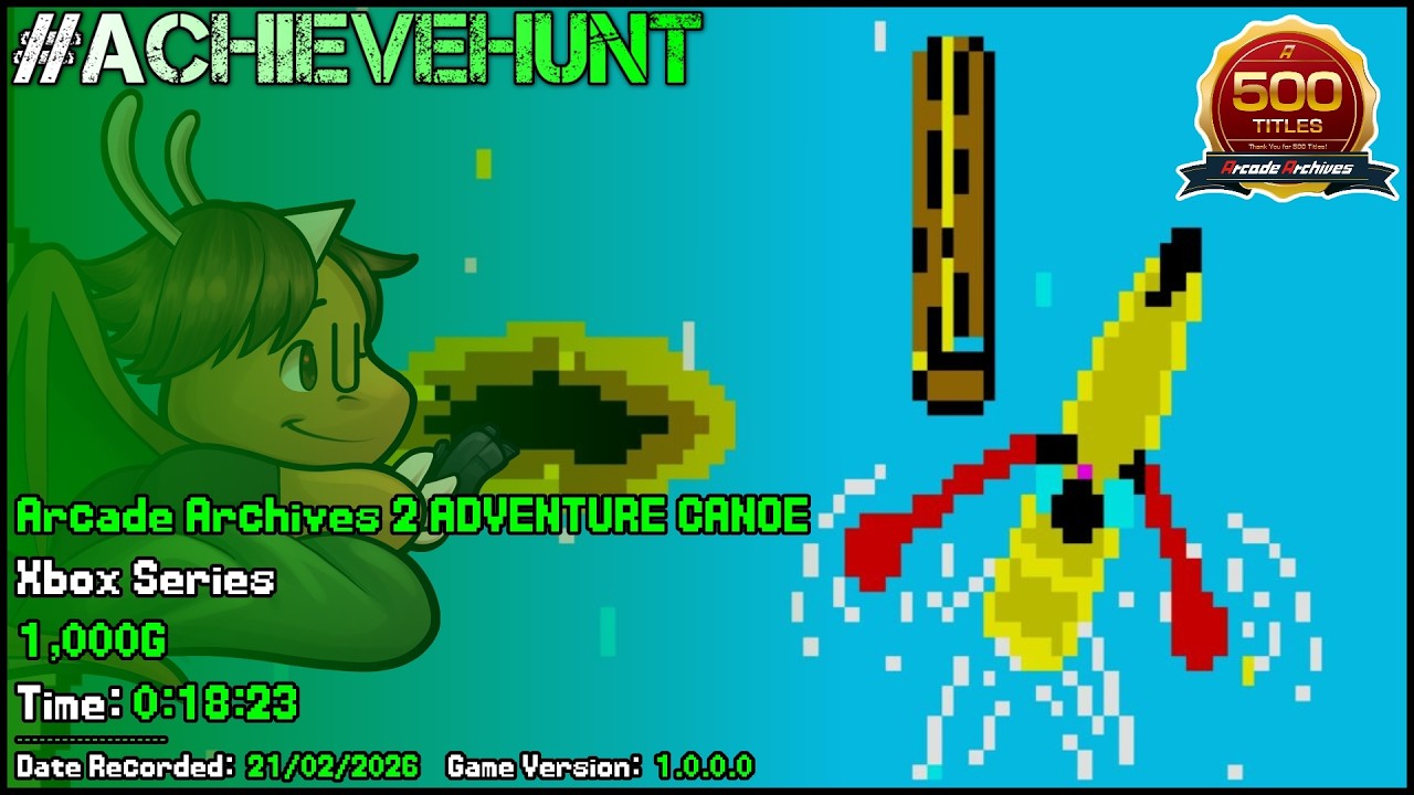 #AchieveHunt - Arcade Archives 2 ADVENTURE CANOE (Xbox Series) - 1,000G in 18m 23s!