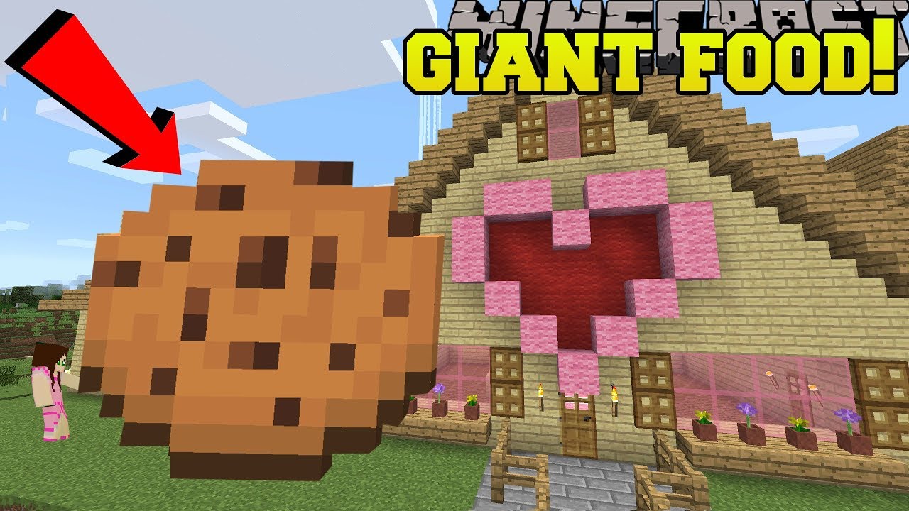 Minecraft: GIANT FOOD!!! (EAT HOUSE SIZED FOOD!)