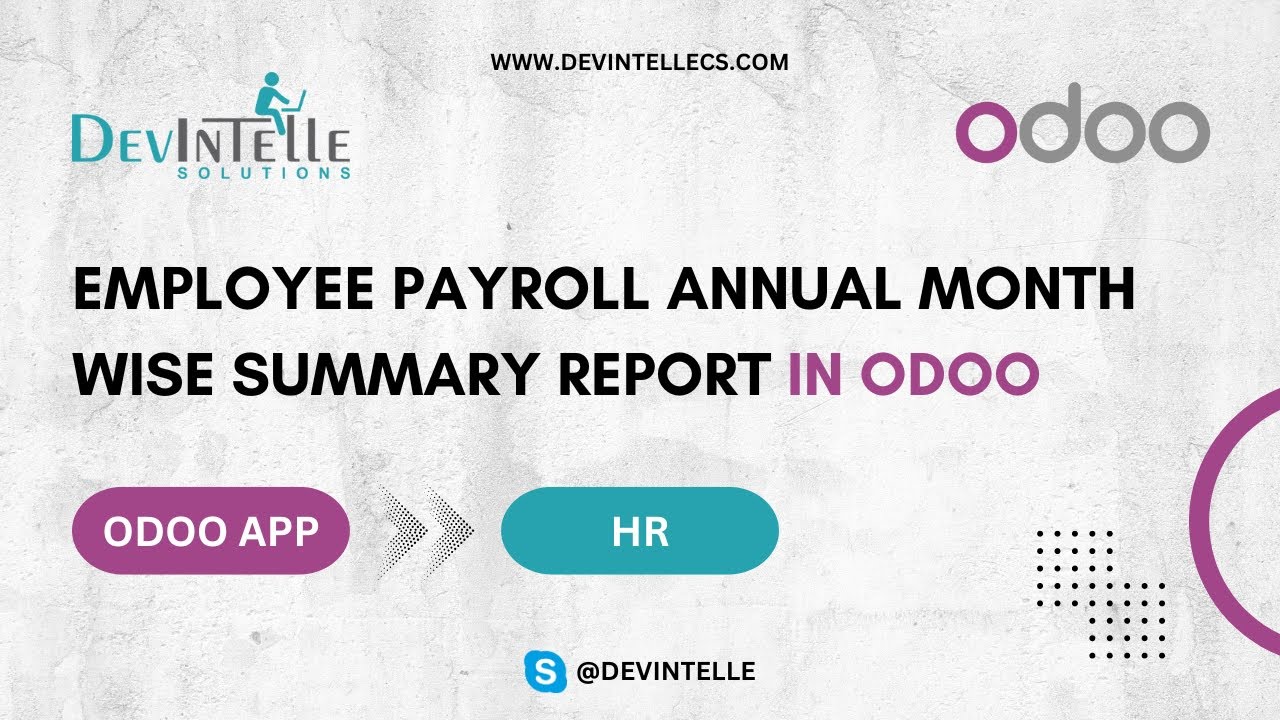 How To Generate Employee Payroll Summary Report In Odoo